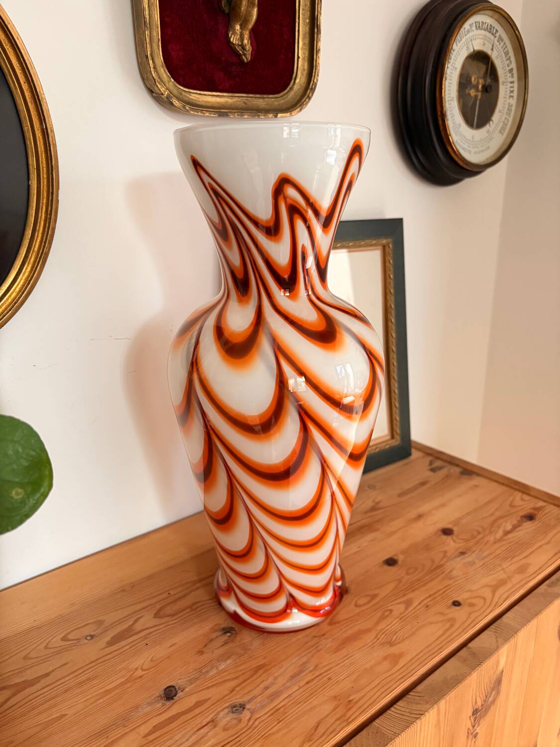 Grand vase en opaline marbrée — Style Pop Art Florentine — Années 7
