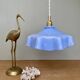 Vintage blue opaline lampshade pendant light