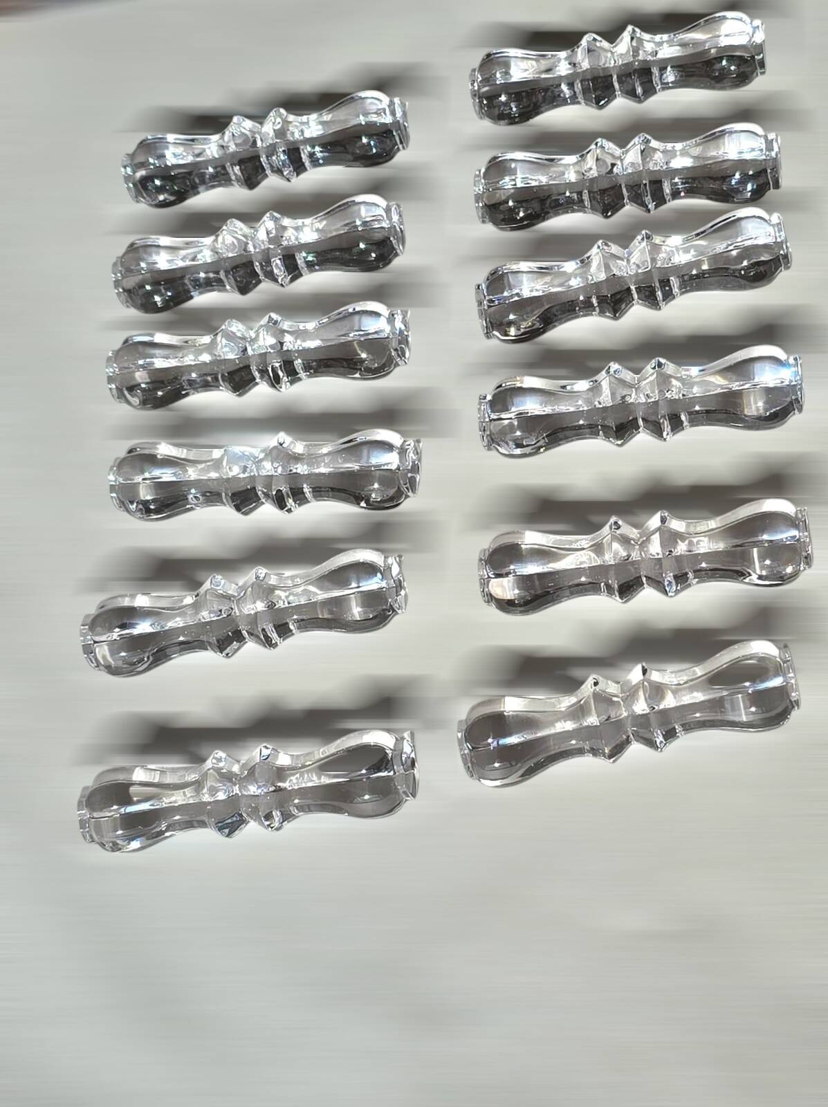 Set of 12 Chrystal knife rests from Cristalleries Royales de Champagne