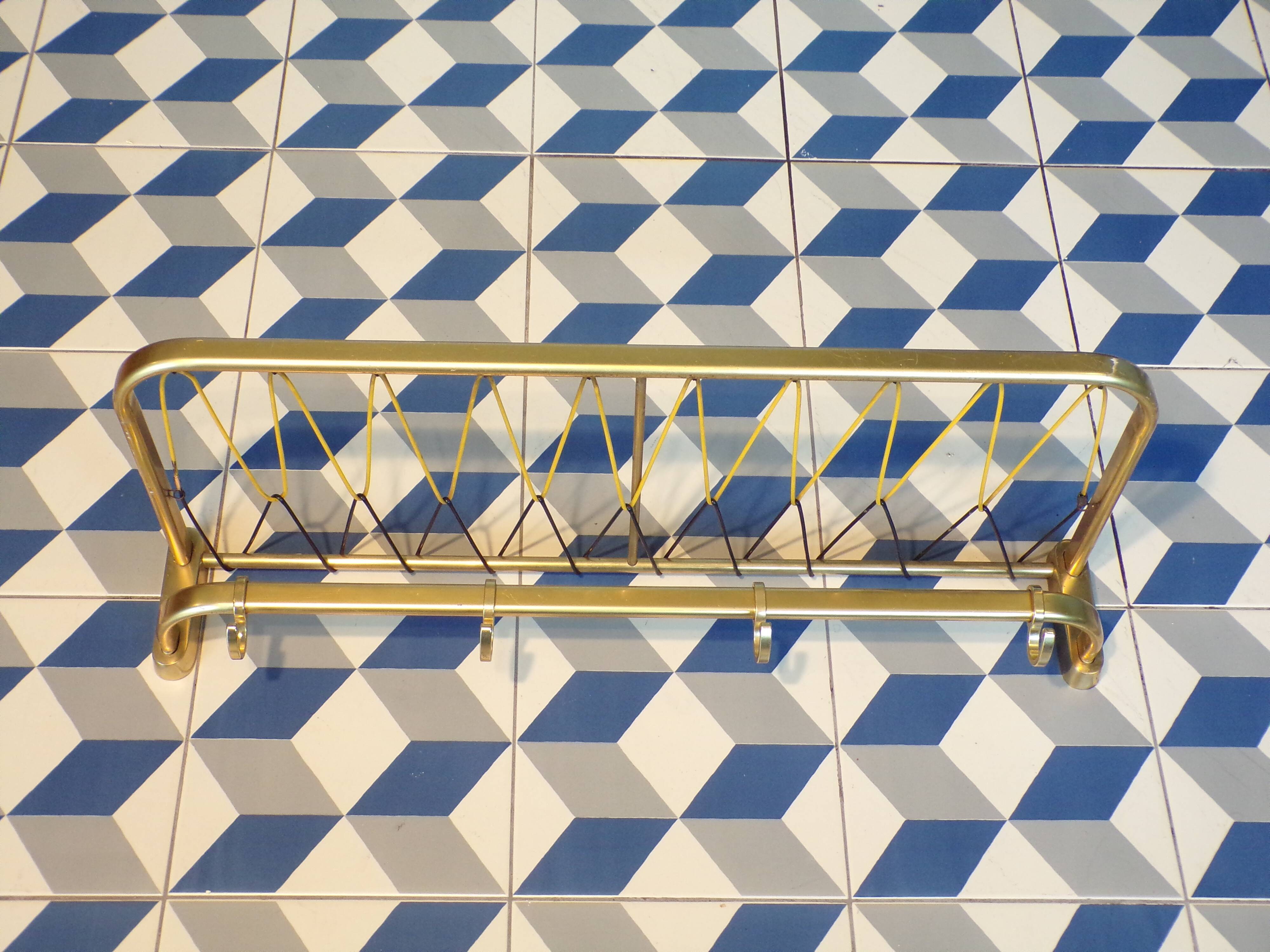 Portemanteau façon porte-bagage de train l=60.5cm