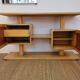 Console meuble en bois vintage des années 70