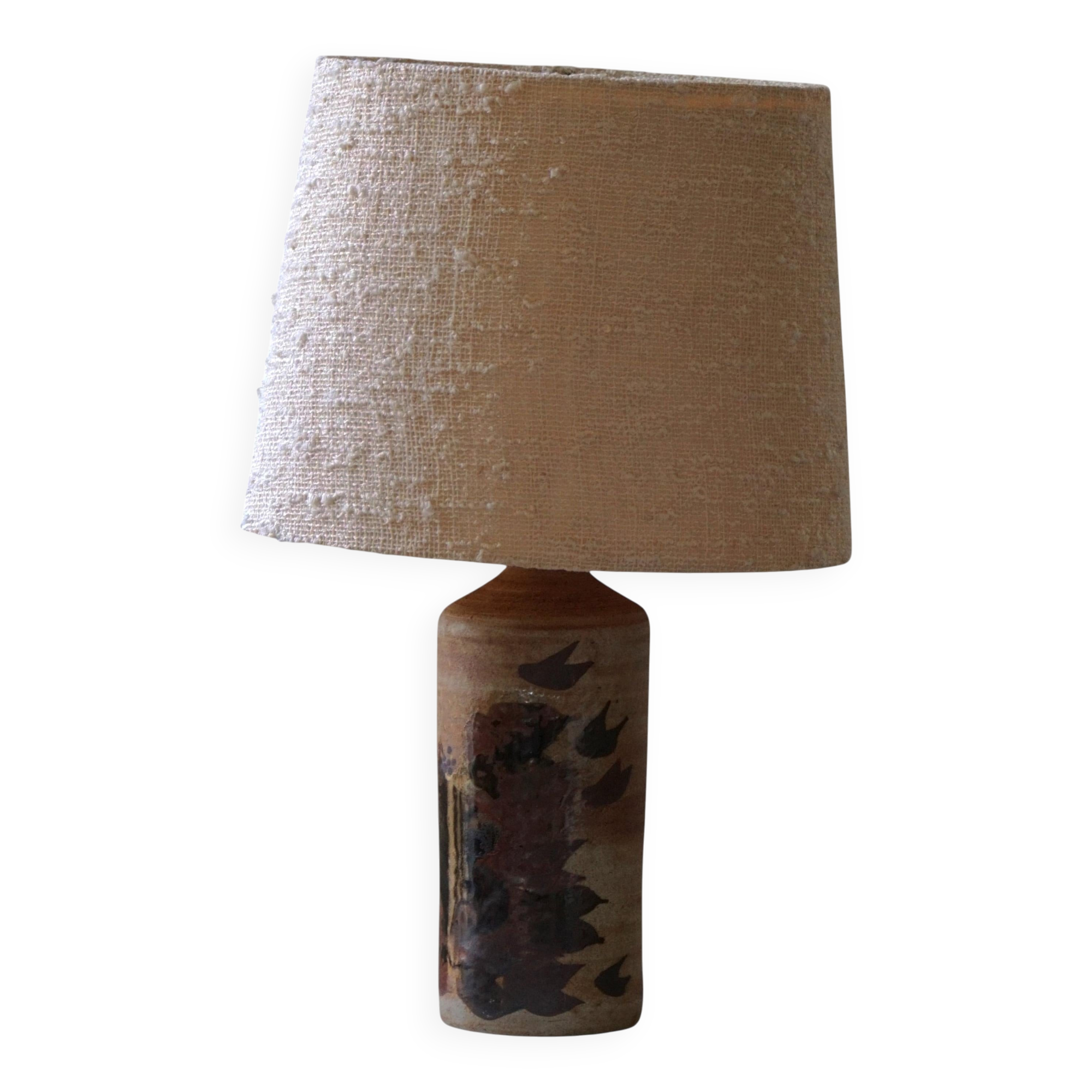 Lampe de table en grès de studio danois par Conny Walther, Danemark, milieu du 20e siècle