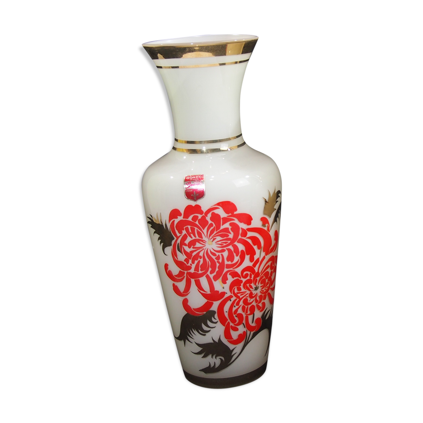 Pair of vases opaline Domec