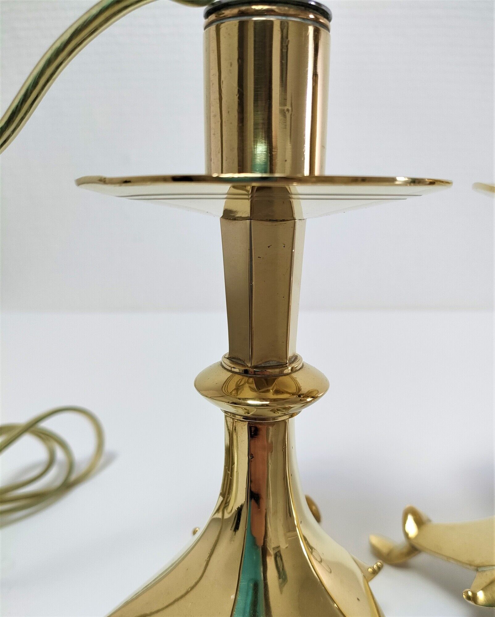 Pair of tripod lamps gilded bronze fondeur Poussielgue-Rusand