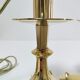 Pair of tripod lamps gilded bronze fondeur Poussielgue-Rusand