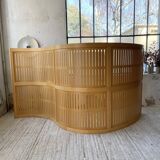 Large curved beech screen from the 80s
