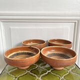 4 bols poterie artisanale ancienne