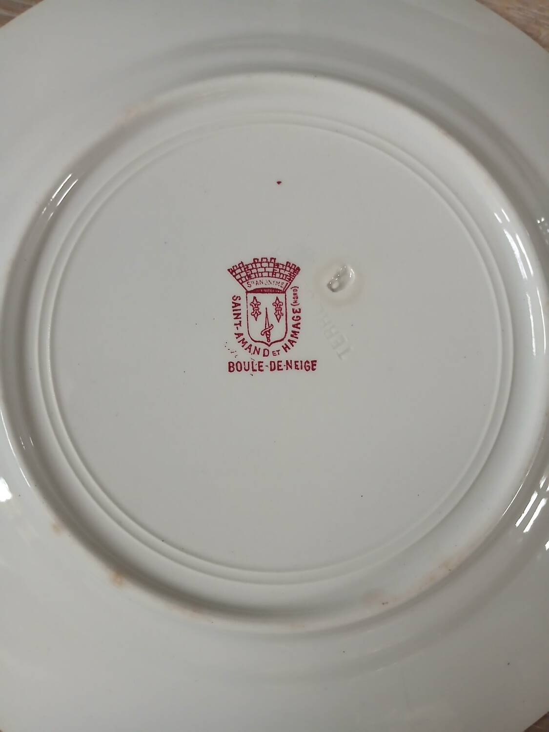 6 antique ironstone dinner plates