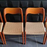 4 Niels Otto Møller model 71 chairs, Denmark 1950