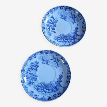 Set of two saucers Terre de fer Saigon