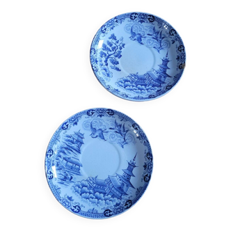 Set of two saucers Terre de fer Saigon