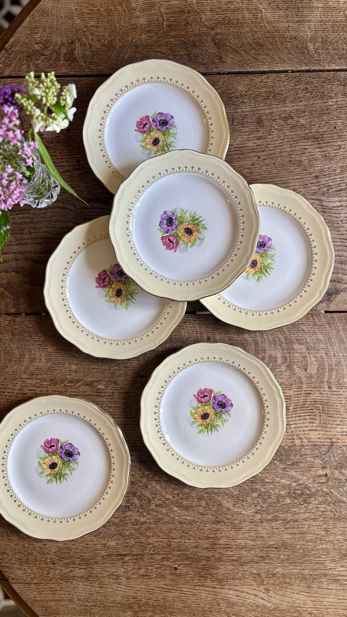 Set of 6 vintage dessert plates model Coopélia - L'Amandinoise