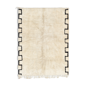 Tapis marocain moderne blanc 240x300cm