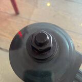 Gae Aulenti coffee table for Fontana Arte, transparent glass top with black cast iron supports, 1980s.