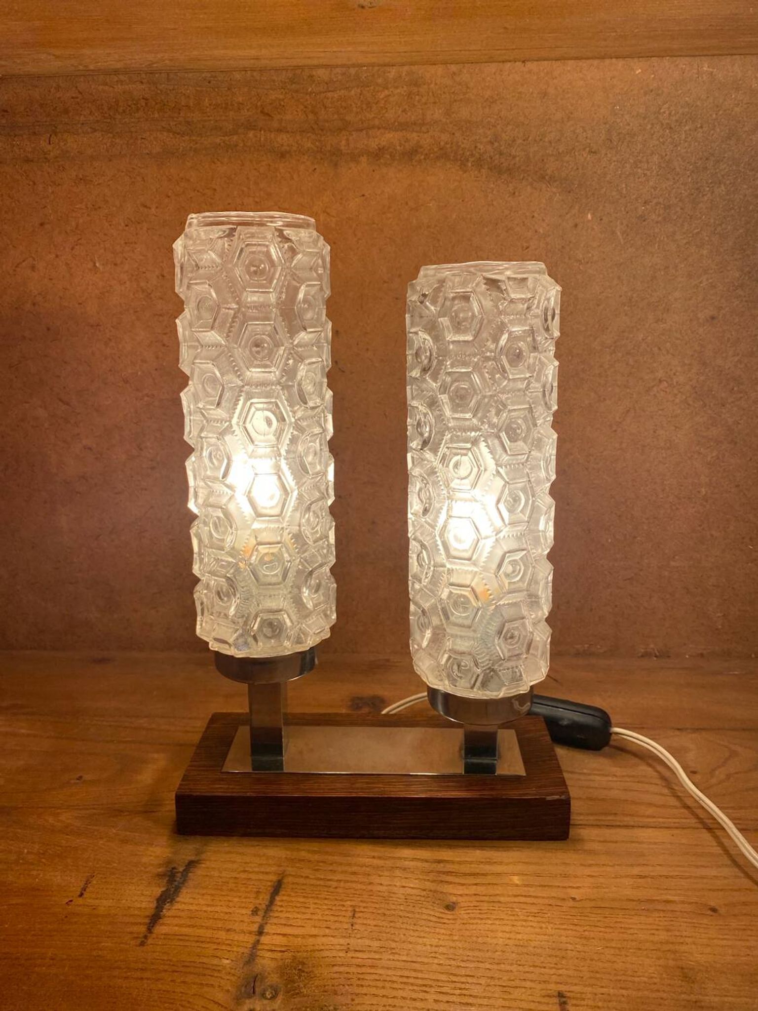 Lampe double vintage mid century