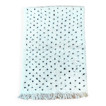 Tapis pois noirs en laine 100x150 cm