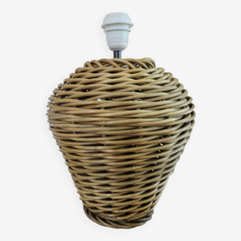 Lampe en rotin naturel 1970