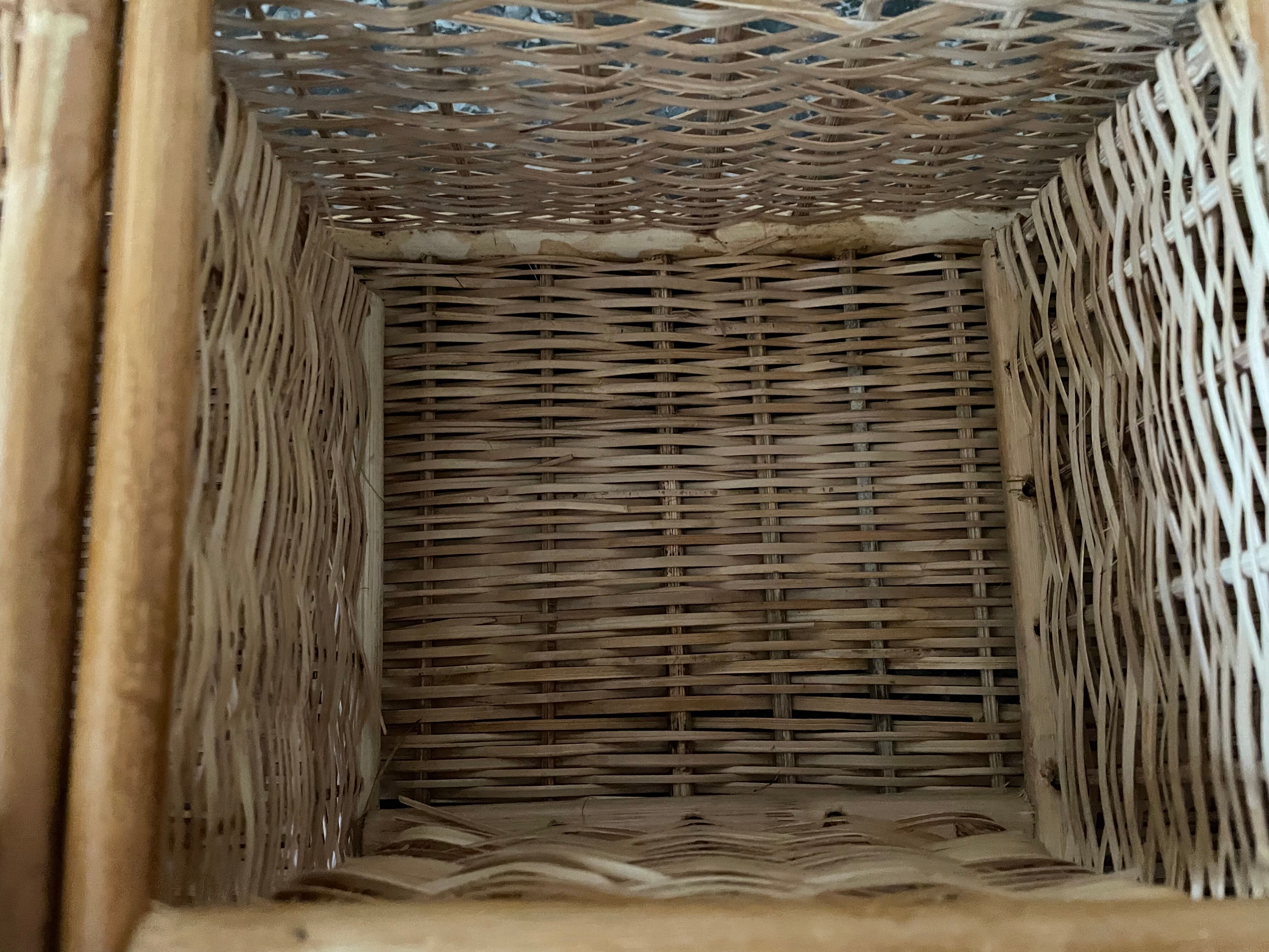 Bamboo and rattan shelf 2 doors