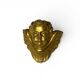 Antique cherub head in gilded wood from the early 20th century.