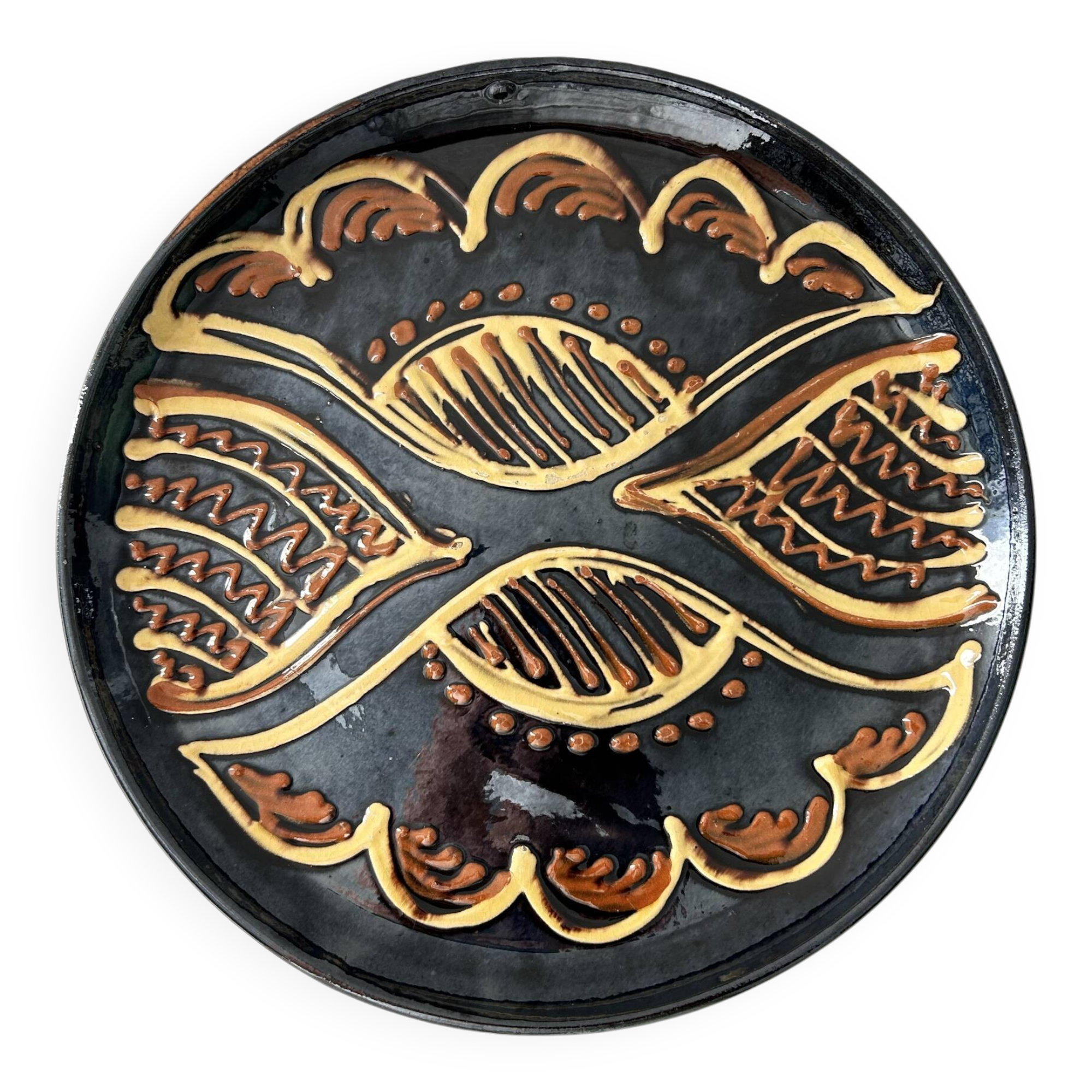Grand plat pièce unique signée
