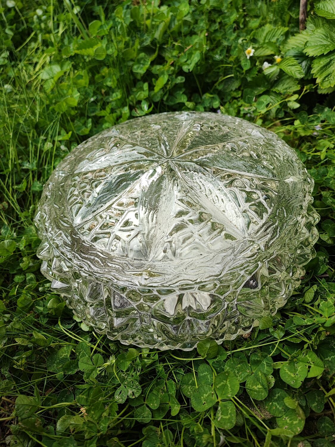 Vintage glass ceiling lamp