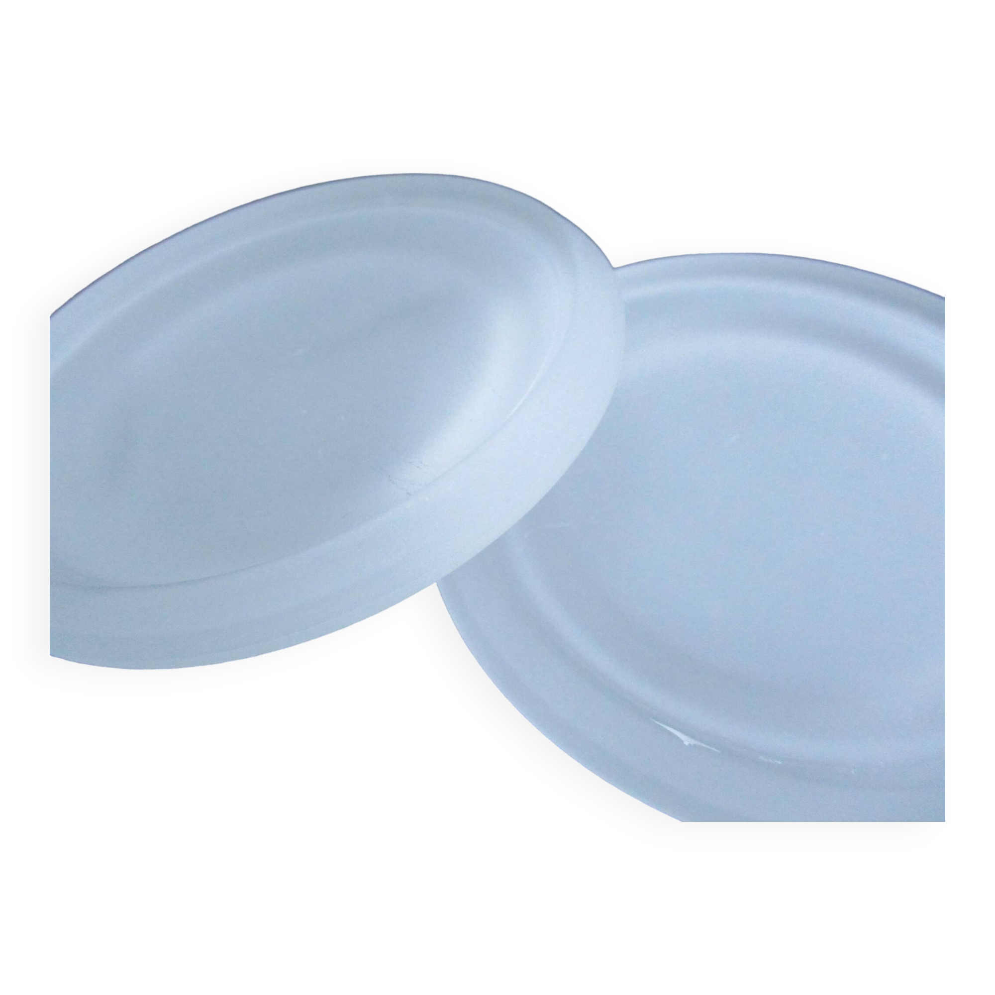Dessous de bouteille  en verre dépoli,  set de 2