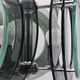 Suspension space age in thick grey-green smoked glass, in the style of Fontana.