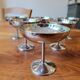 6 stainless steel ice cream cups 1970