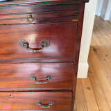 George III Commode in Flamed Mahogany - Hepplewhite Style, circa 1800