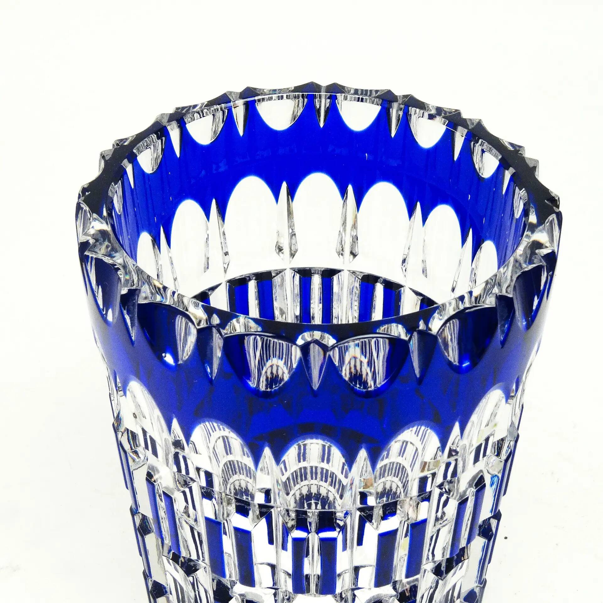 Mid-century modern vase, cobalt glass, Germany, 1950s