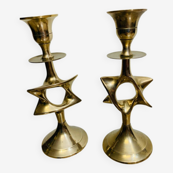 Pair of designer candlesticks