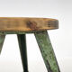 Vintage Industrial Steel & Wood Tripod Stool with Original Patina, 1950's