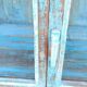 Blue wooden showcase