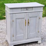 Early 20th century Parisian sideboard in solid wood with gray patina