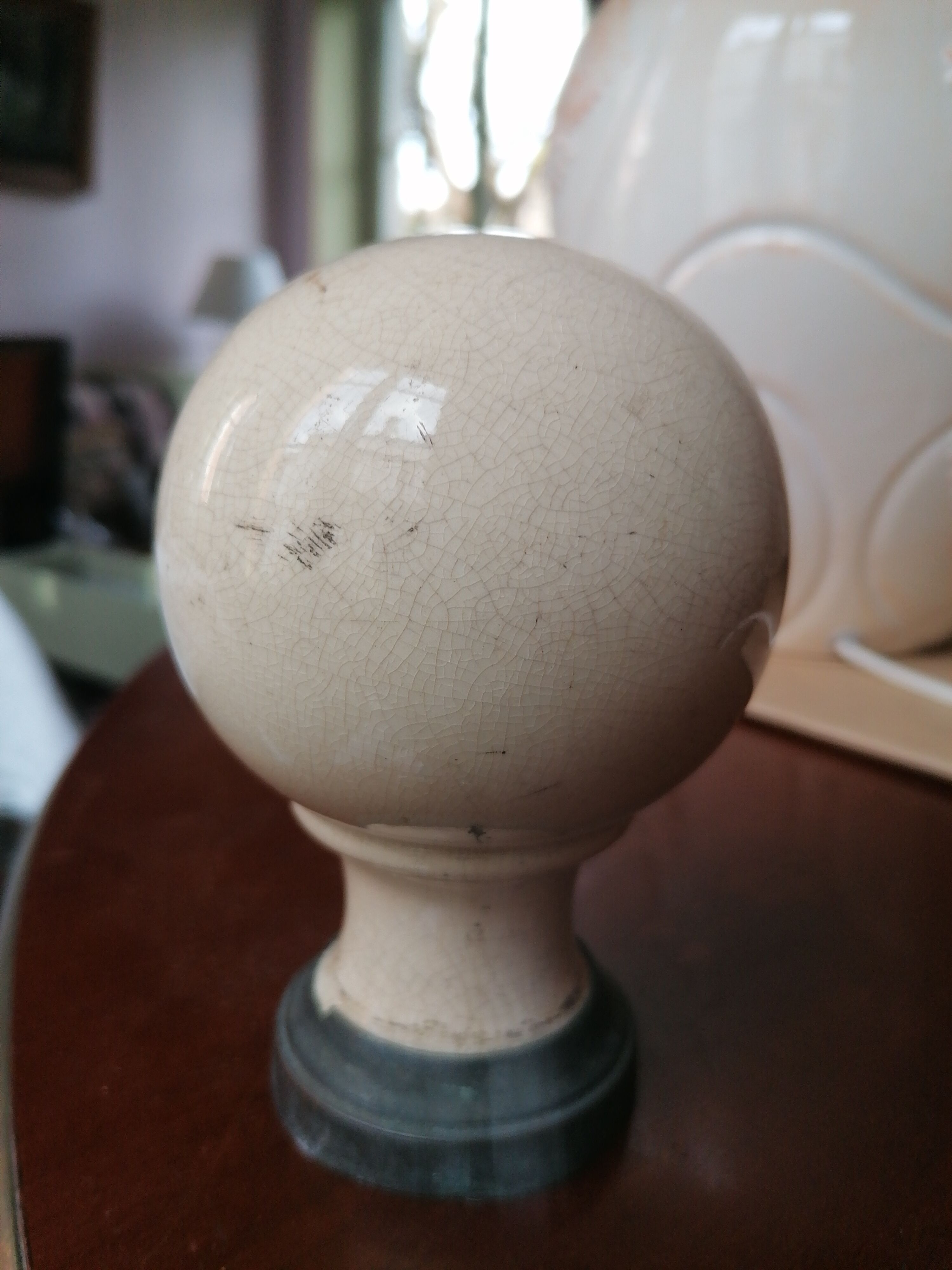 Cracked tiled stair ball