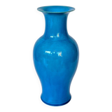 Large turquoise porcelain vase