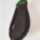 Italian ceramic glossy aubergine bowl – 1960s