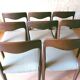 8 chaises scandinaves en palissandre vintage 1960 rénovées