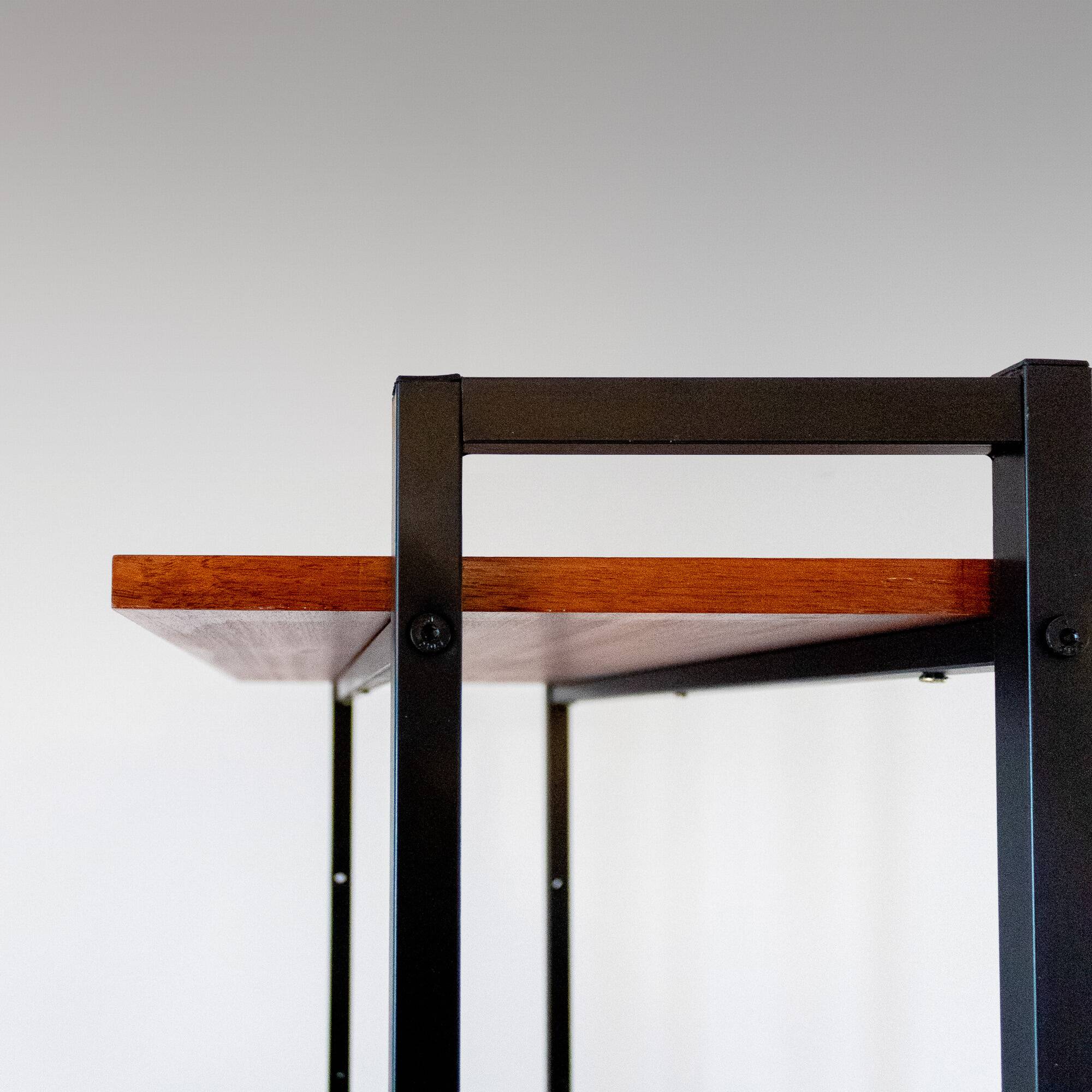 Mid-Century Modern Teak Bookshelf with Iron Frame, Italy, 1960s
