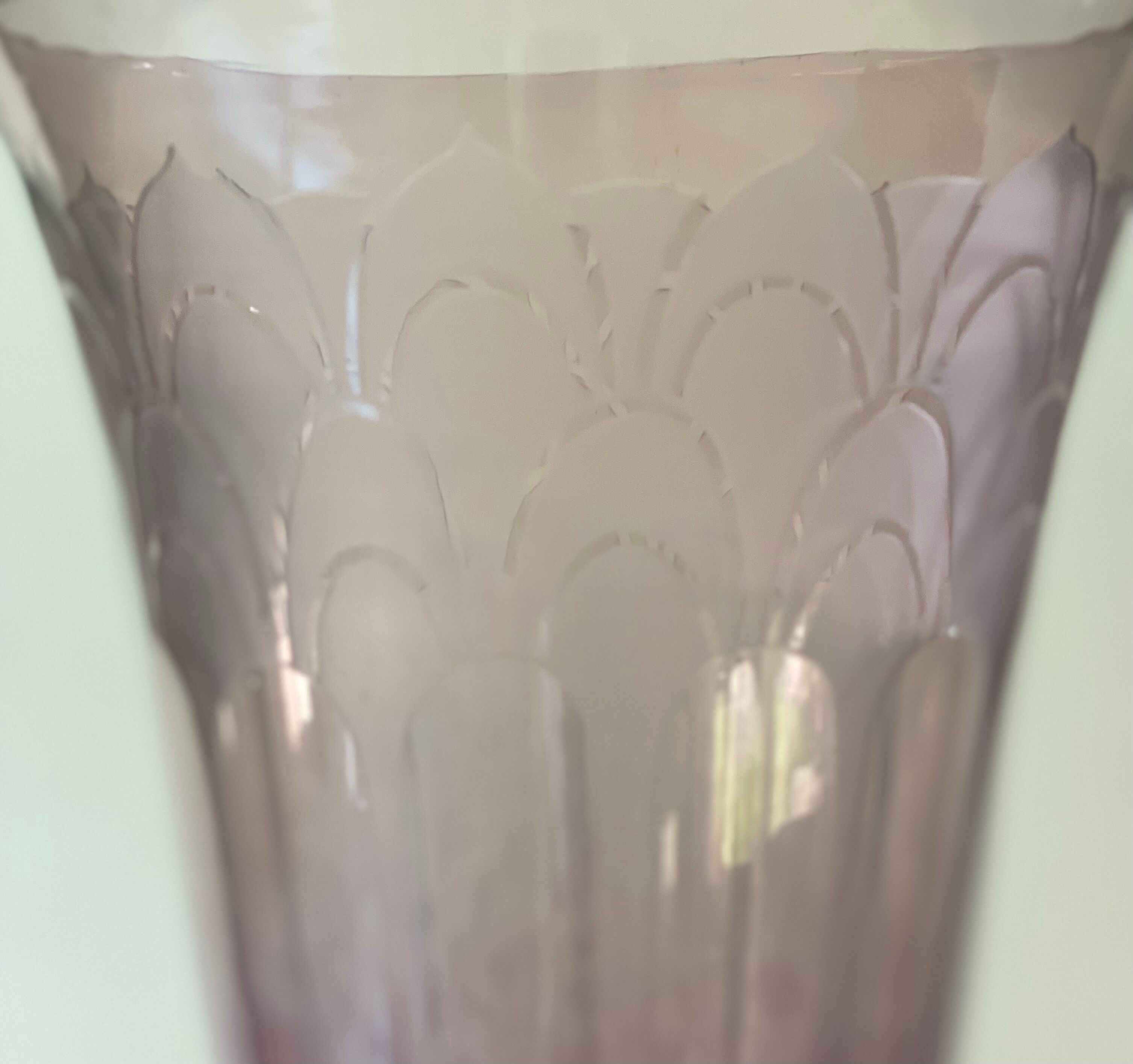Vase cornet art déco Le verre français