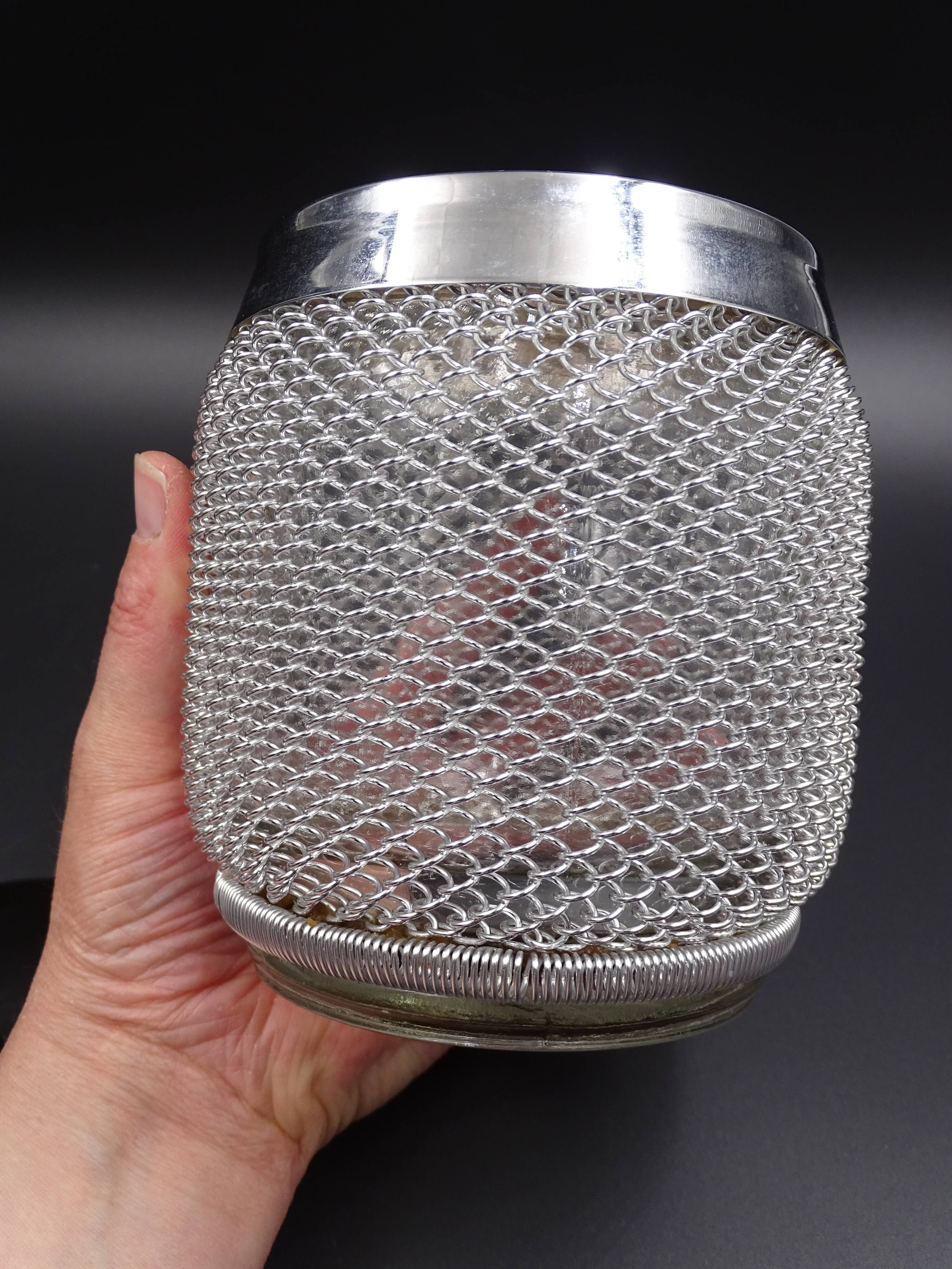 Screened ice bucket, circa 1970