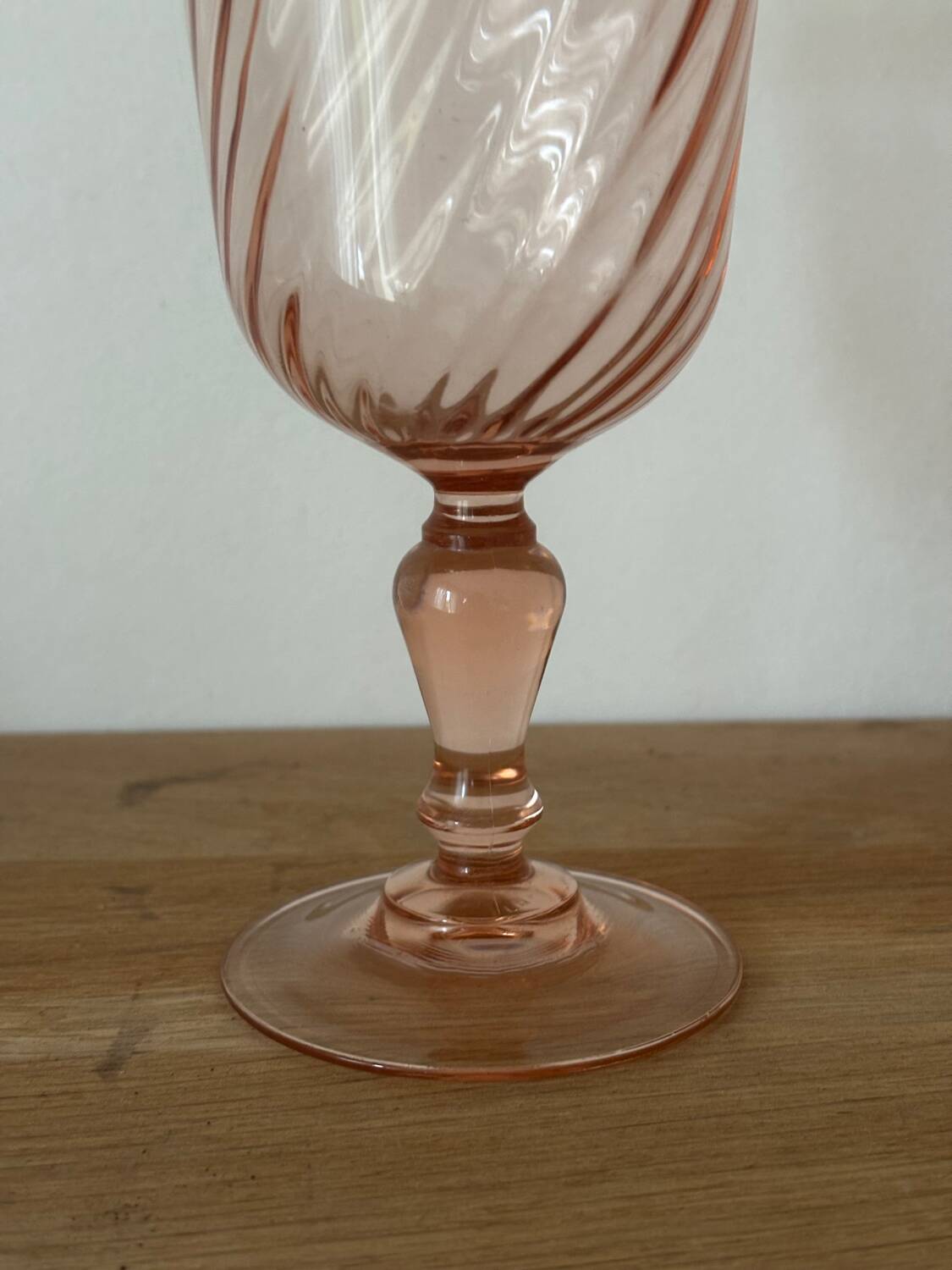 Vintage lot de 2 verres à pied (eau) Rosaline Luminarc