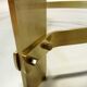 Coffee table  70s form free brass and glass