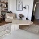 Roche Bobois "Œil" travertine coffee table