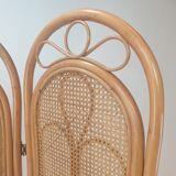 Italian rattan and wicker room divider 1960s