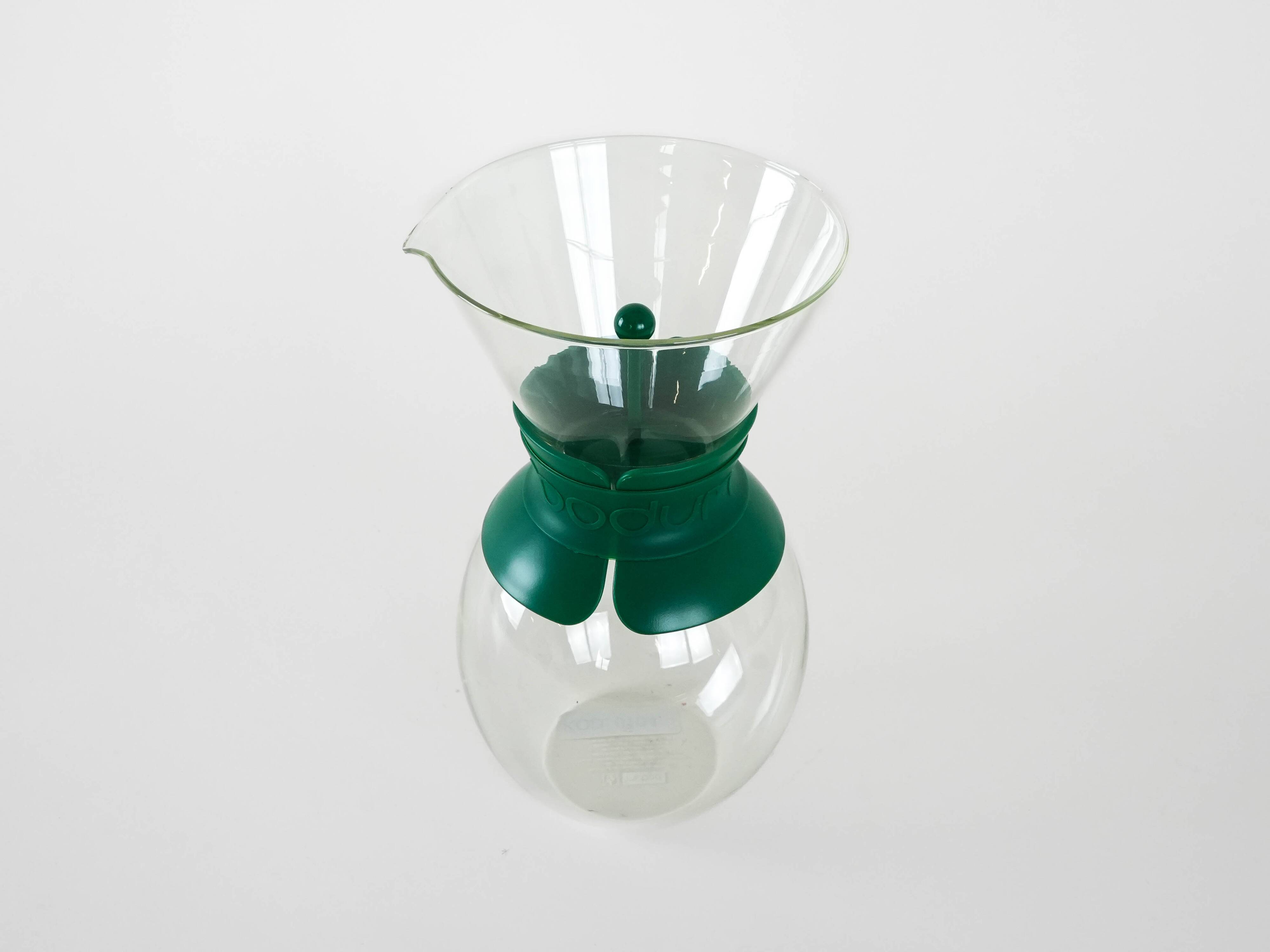 Glass coffee pot, Danish design, 1980s, manufactured by Bodum