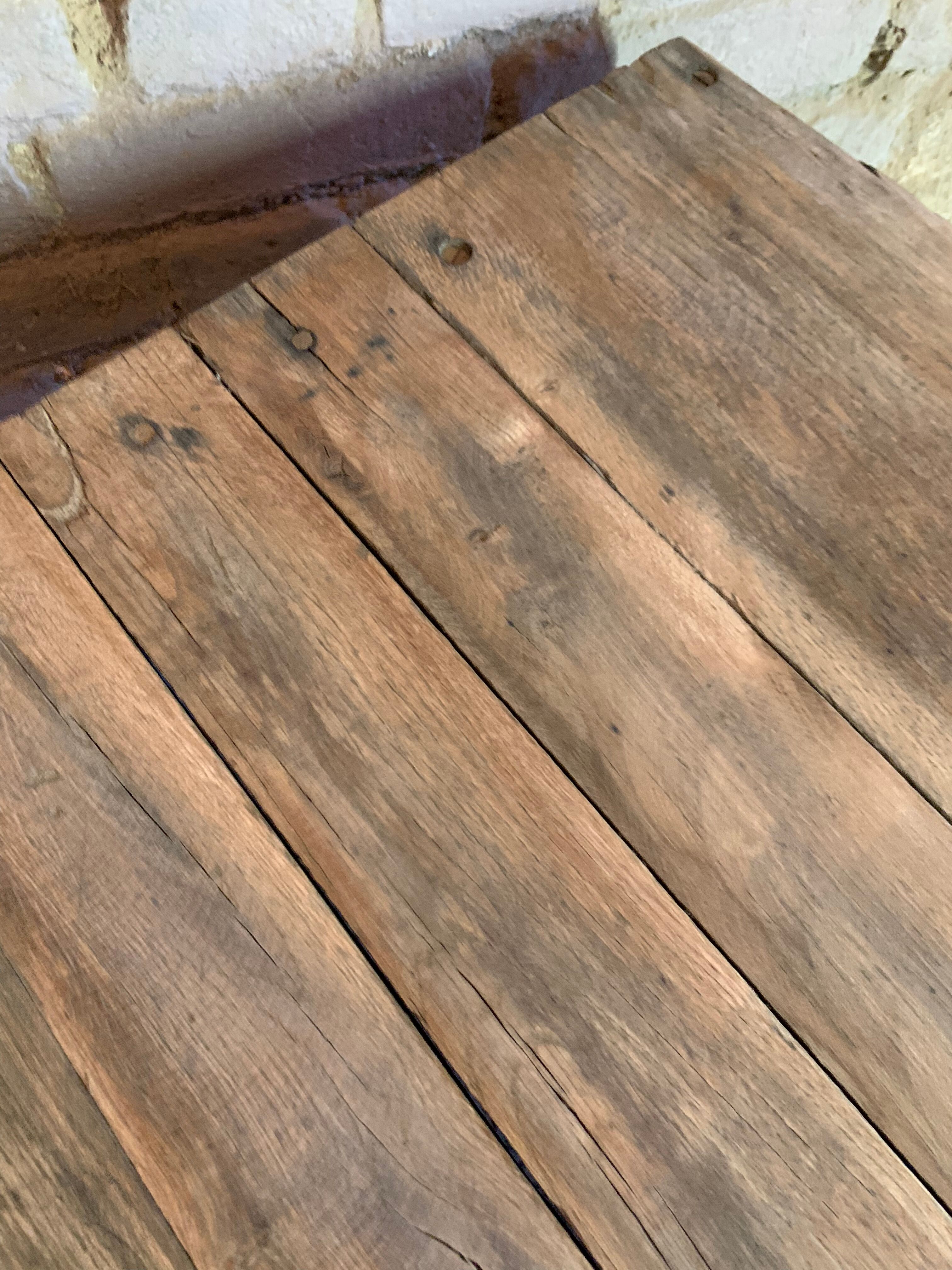 Industrial wooden coffee table