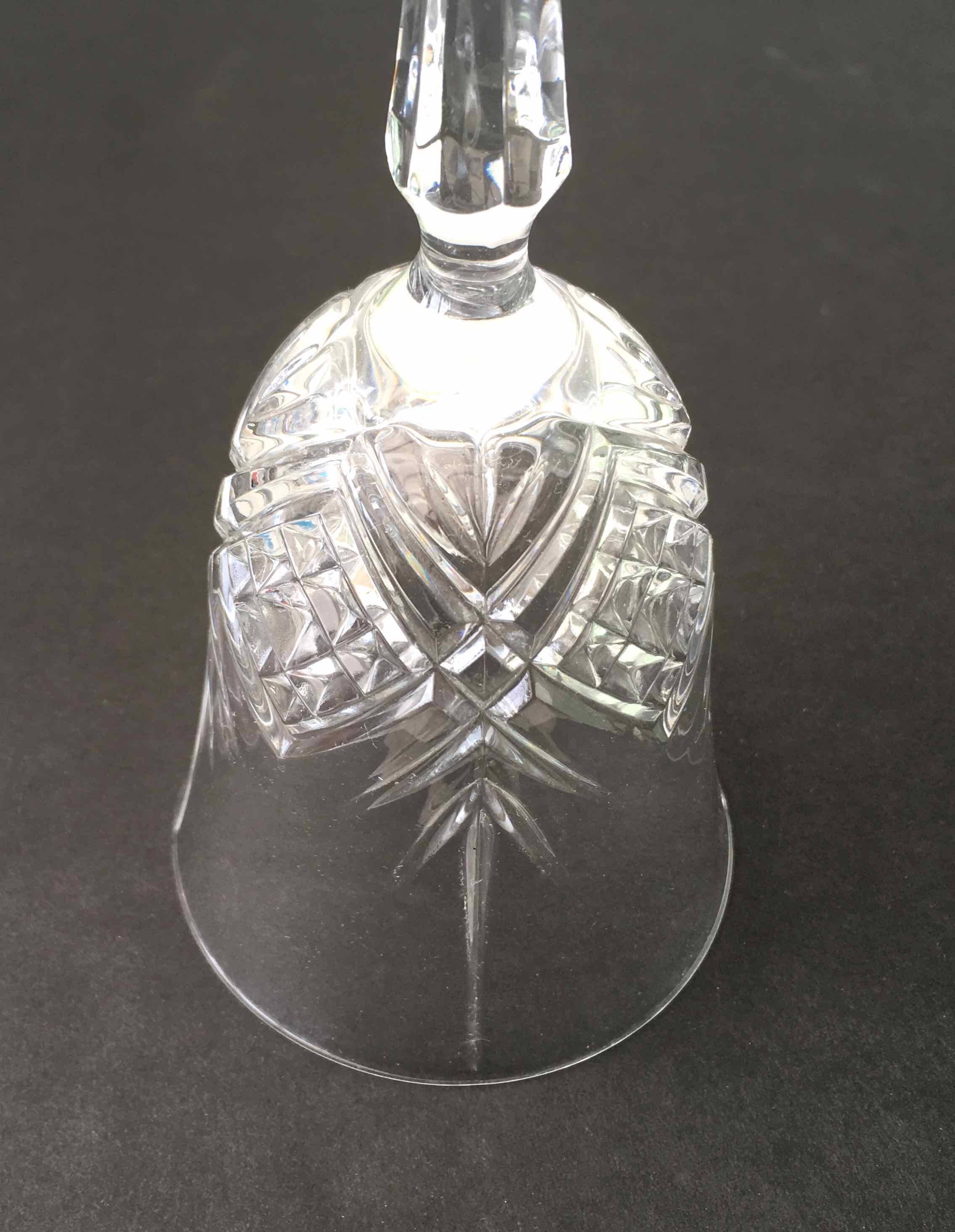 12 large cut crystal wine glasses