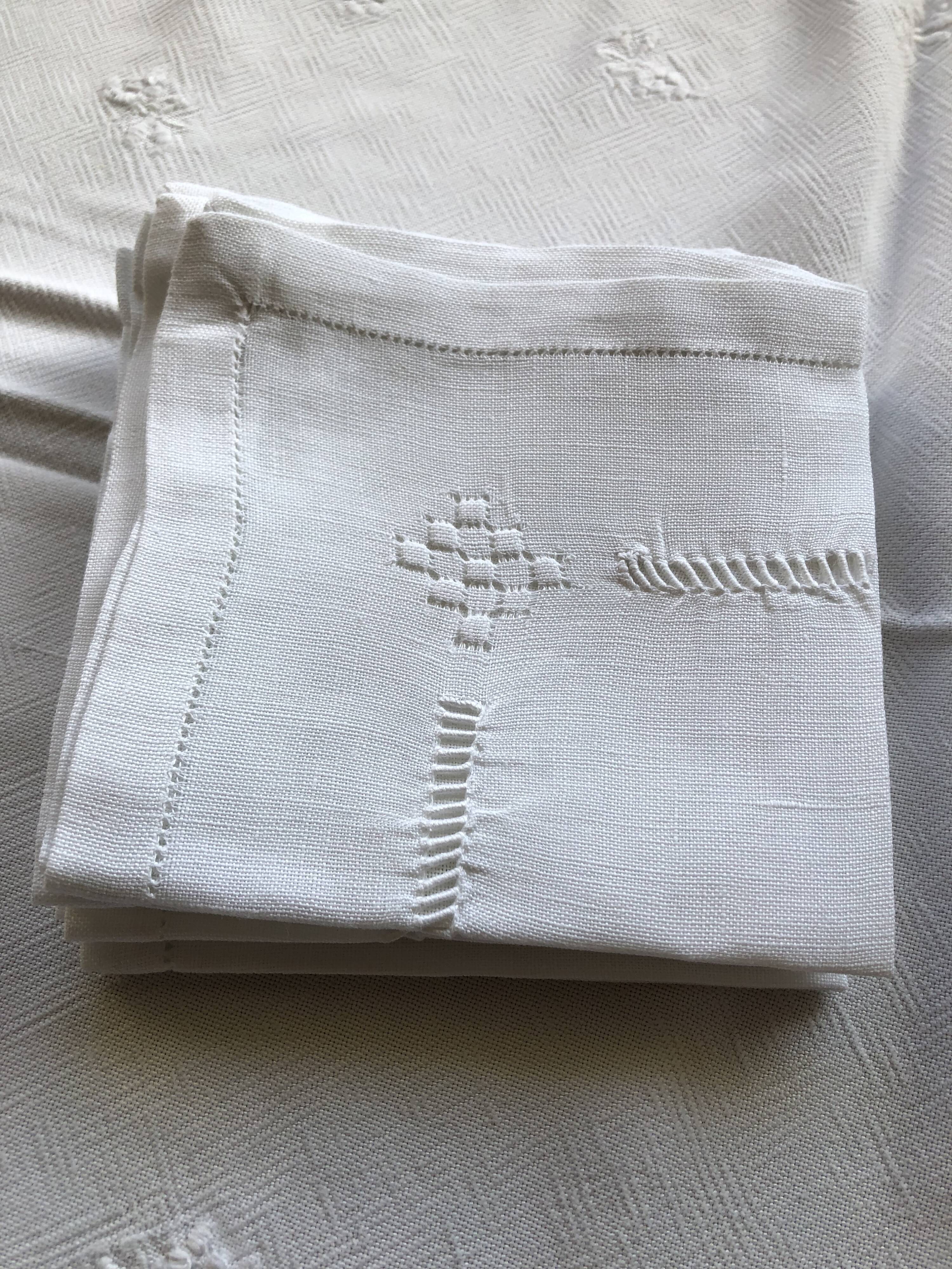 Lot de six serviettes à thé en lin