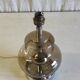 Space Age table lamp base in glass and chrome metal - 1970s